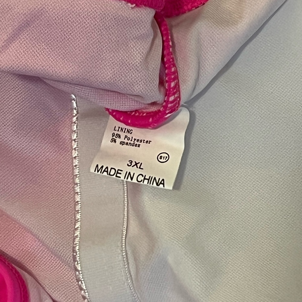 NEW Women's Pink One-Shoulder Swimsuit Tummy Control Plus Size: 3XL - Picture 4 of 5